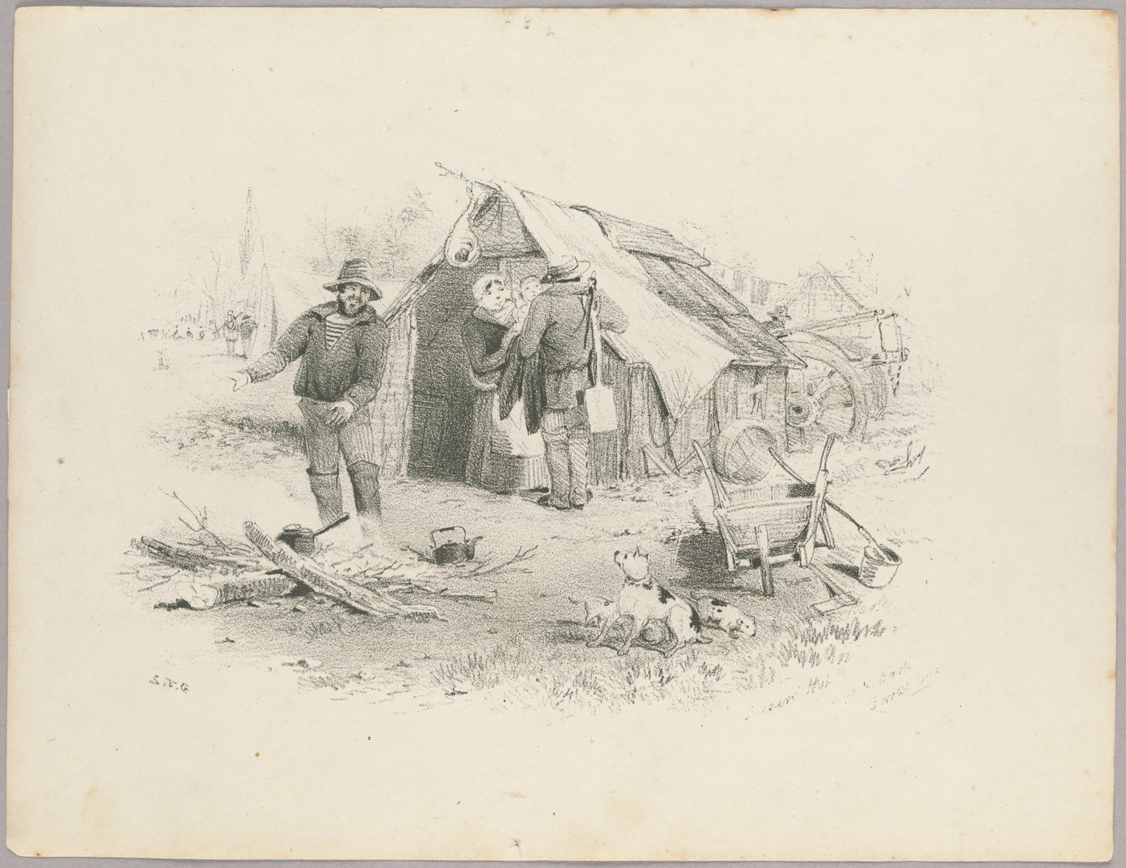 Thumbnail image for Digger's hut, canvas and bark, F. Creek | SLV H7831