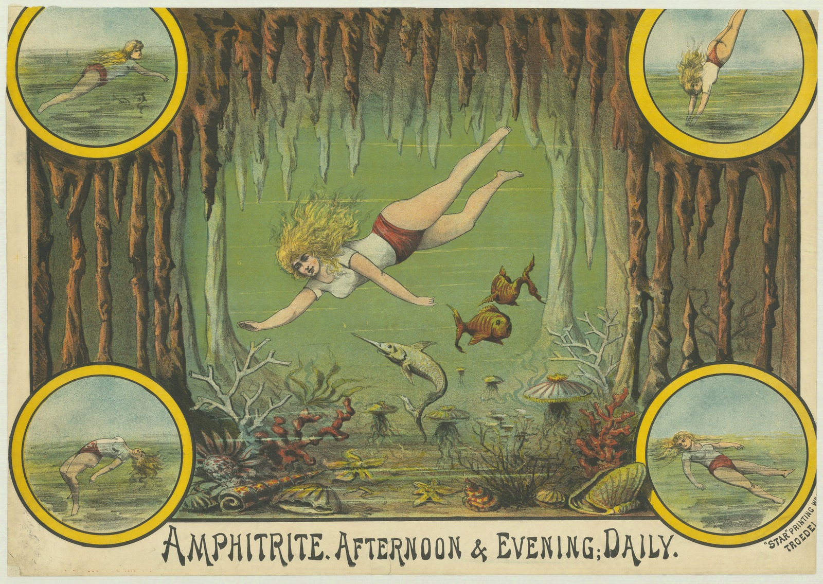 Amphitrite. Afternoon & Evening. Daily poster