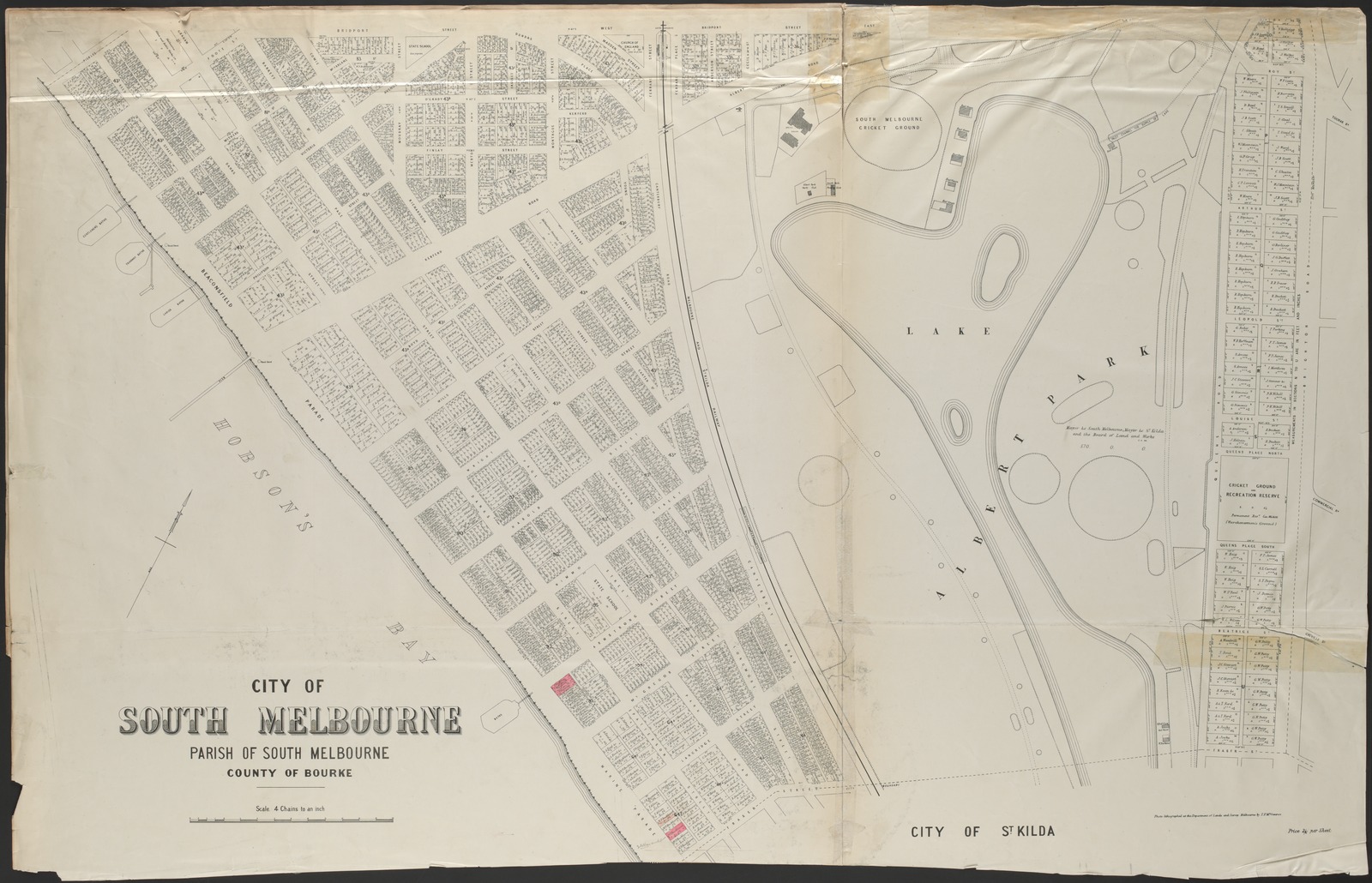 City of South Melbourne, Parish of South Melbourne, County of Bourke [cartographic material].