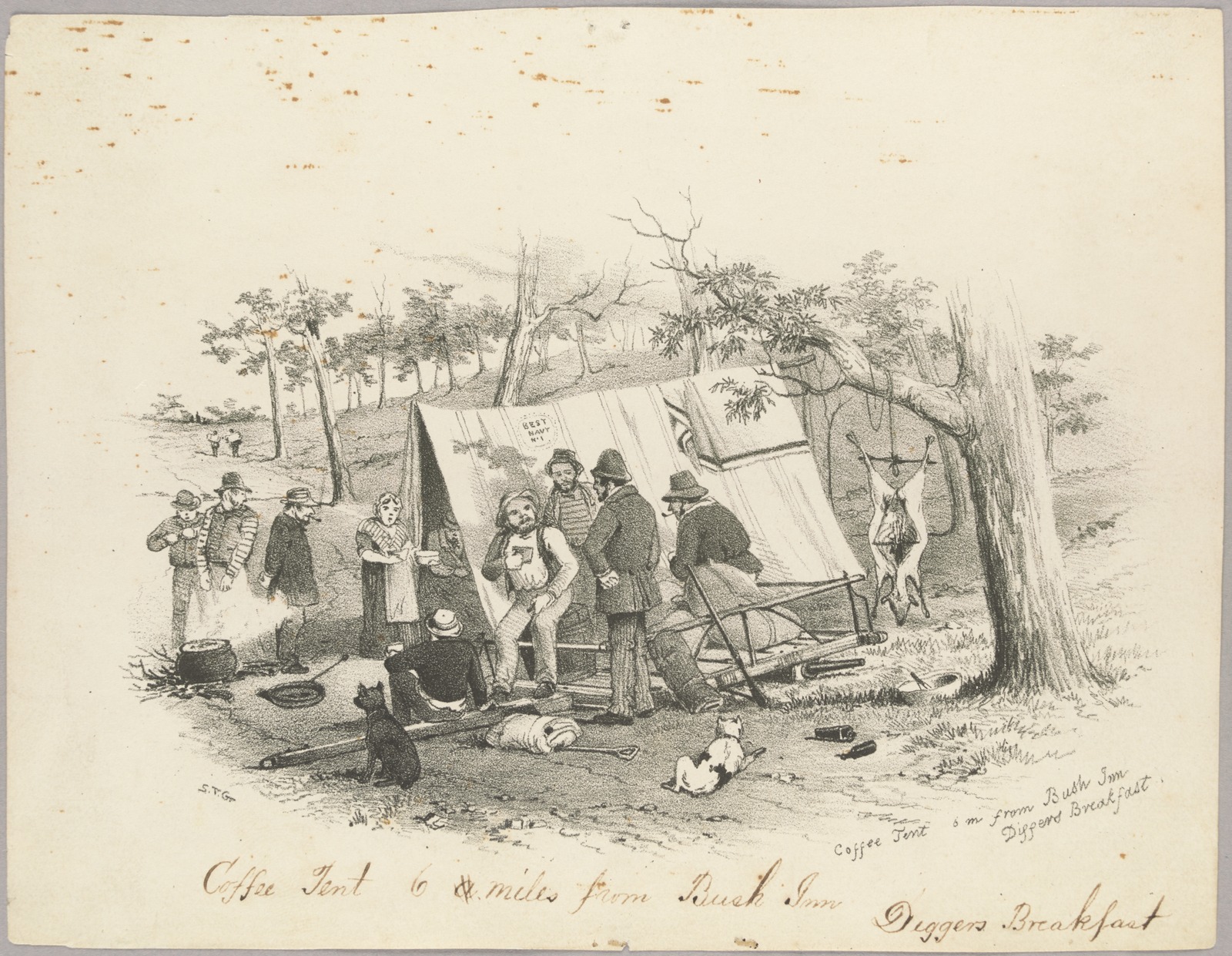 Thumbnail image for Coffee Tent 6 m from Bush Inn, Diggers Breakfast | SLV H7824