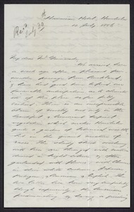 Felton Grimwade Co. Correspondence, 1886 July 10 - 1886 August 6