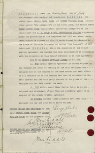 Agreement adopting sale agreement, parties G. J. Coles &amp; A. W. Coles and E. B. Coles and agreement re formation of new company G. J. Coles &amp; Co Pty Ltd, G. J. Coles, A. W. Coles to E. B. Coles