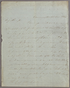 Letter from Michael Connolly, Launceston, to Charles Swanston, Hobart Town