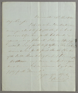 Letter from Michael Connolly, Launceston, to Charles Swanston, Hobart Town