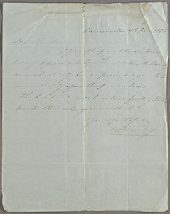 Letter from Michael Connolly, Launceston, to Charles Swanston, Hobart Town