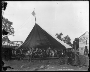 Merry-go-round beneath a tent