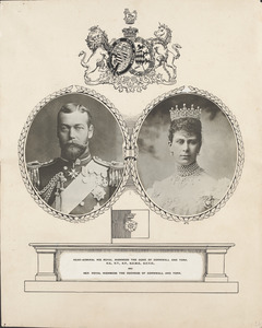 Rear-Admiral, His Royal Highness the Duke of Cornwall and York, K.G., K.T., G.C.M.G., G.C.V.O., and Her Royal Higness the Duchess of Cornwall and York