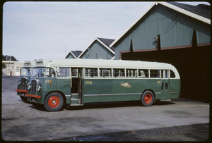 Two Melbourne-Brighton Bus Lines buses parked at Elwood Depot