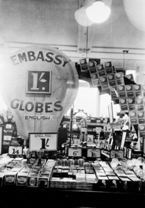Coles Perth store interior showing a display of Embassy brand light globes